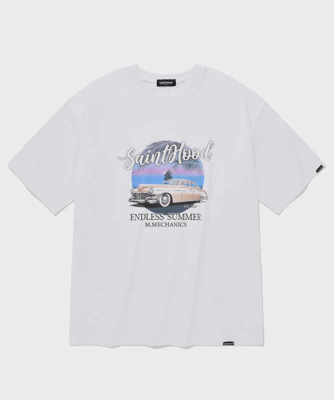 SP OLD CAR T SHIRTS-WHITE