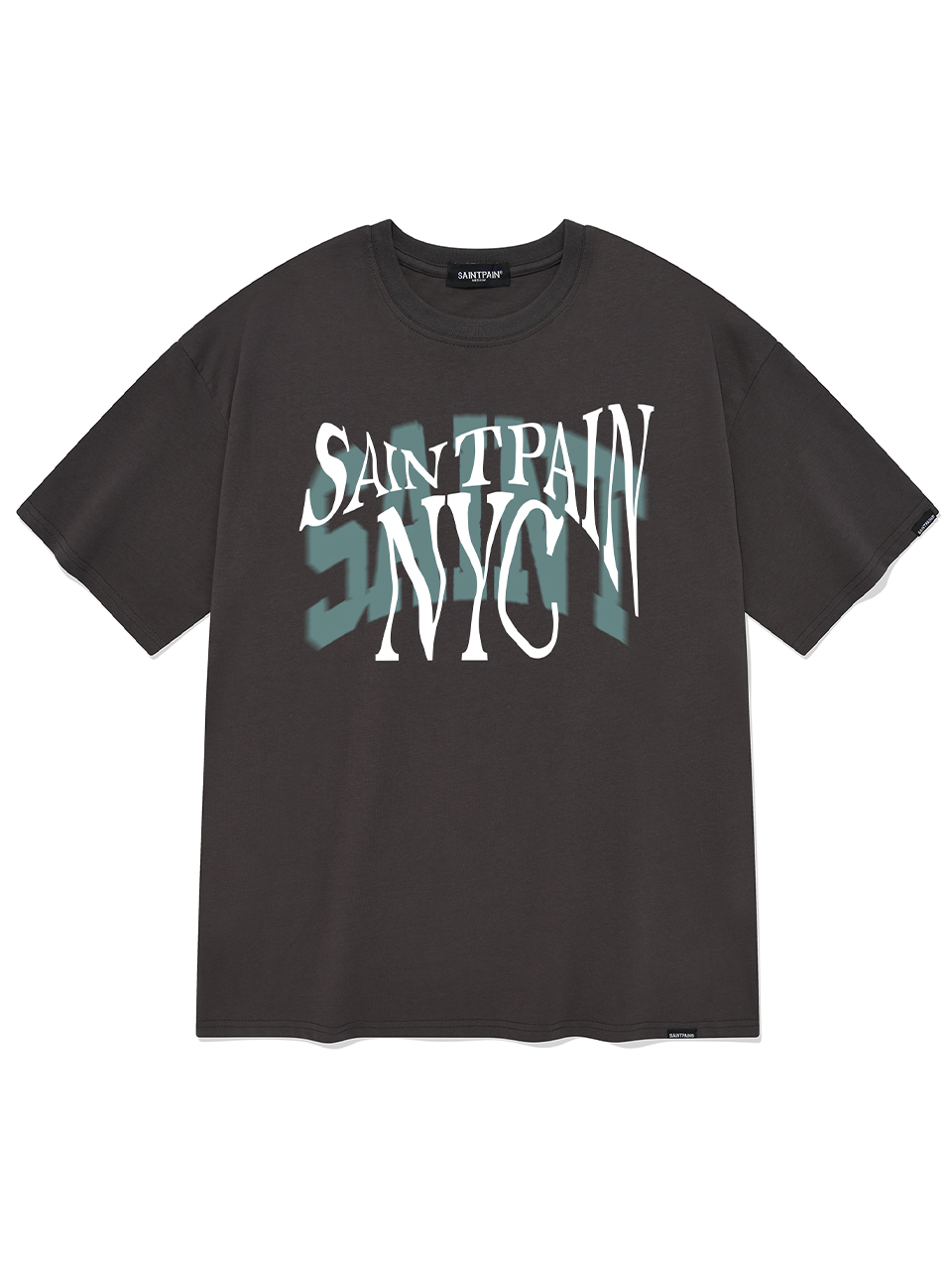 SP 피그먼트 플로우 NYC 반팔 티셔츠-차콜