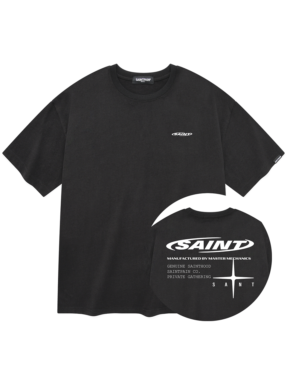 SP 서클 세인트 티셔츠-블랙